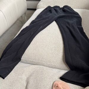 Black Casual Fleece Jogger Pants